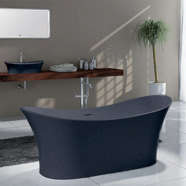 Pietra Bianca Crown 1750mm Freestanding Bath - Coco Brown