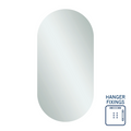 Thermogroup Ablaze Pill Shape Polished Edge Mirror with Hangers - DP5010HN