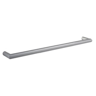 Thermorail 12V Round 632 Single Heated Towel Rail - DSR6BR Brushed Stainless Steel