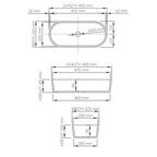 Dadoquartz - Gabbice Small Counter-Top/Under-Mount 490 - Gloss White - SWMBAS17-M