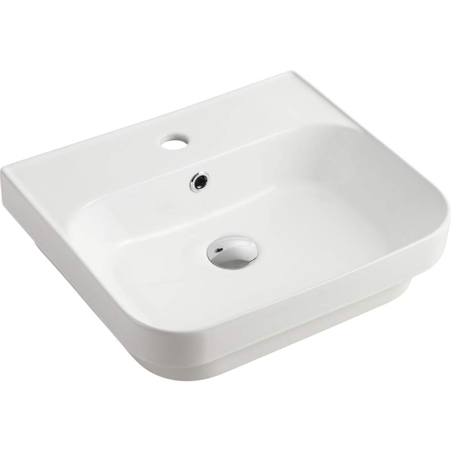 Oliveri Dublin Above Counter Basin - 1 Tap Hole - Gloss White - DU7130C
