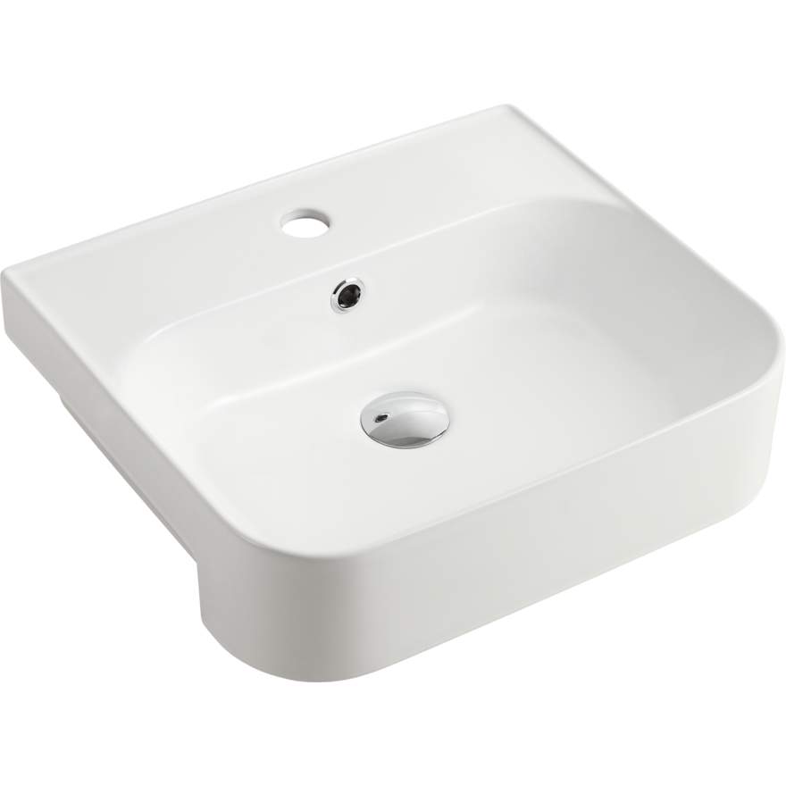 Oliveri Dublin Above Counter Basin - 1 Tap Hole - Gloss White - DU7130C