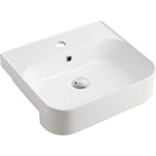 Oliveri Dublin Above Counter Basin - 1 Tap Hole - Gloss White - DU7130C