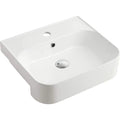 Oliveri Dublin Semi-Recessed Basin - 1 Tap Hole - Gloss White - DU7130E