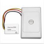 Thermorail 240V Straight 550 Round Heated Towel Ladder w/Eco Timer - SR25MB Matte Black - SR25MB + ET12C