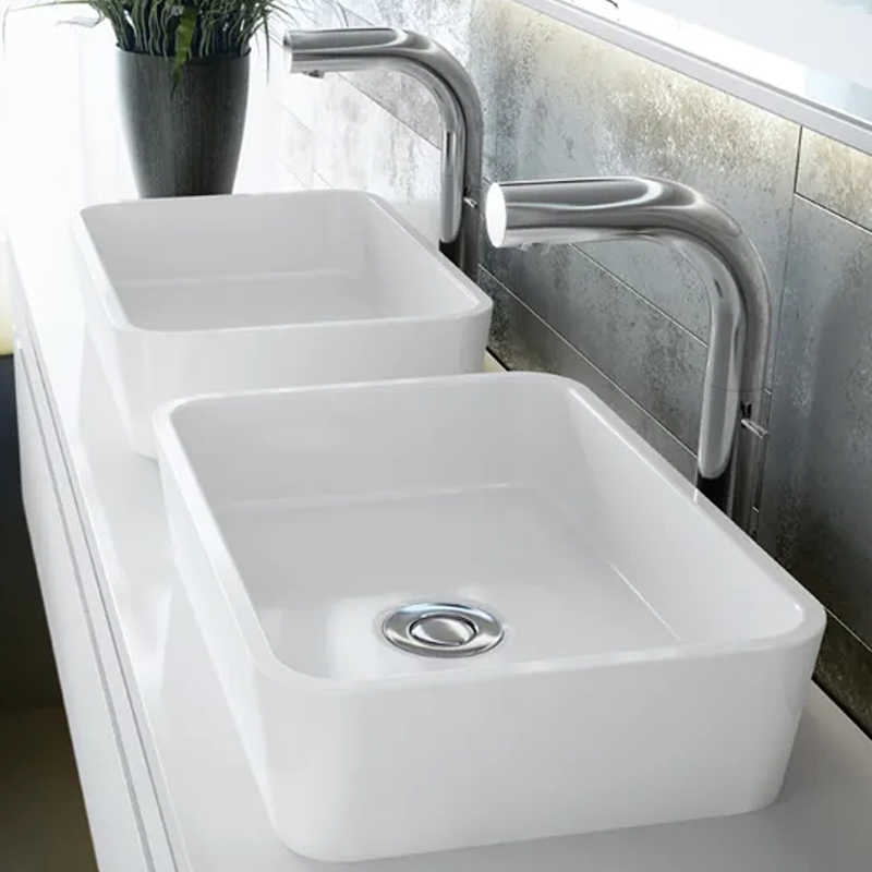 Victoria + Albert Edge 45 Above Counter Basin - Gloss White - VB-EDG-45-NO