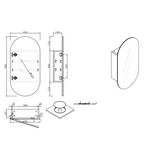 Cassa Design Elli Matte White Shaving Cabinet - ELLI9045MW