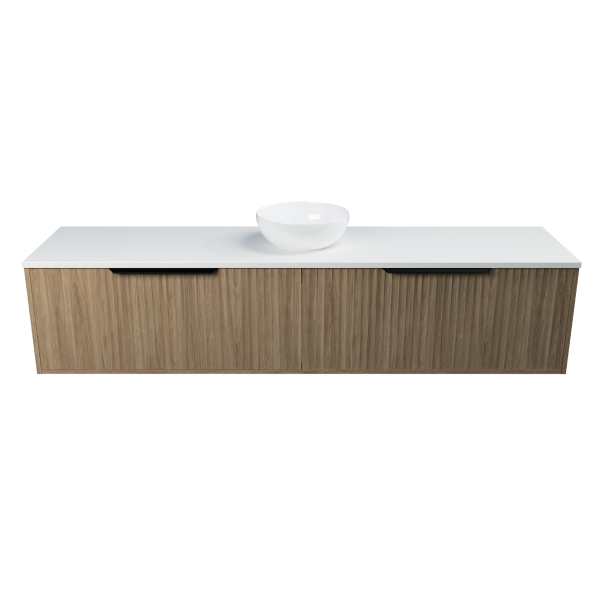 Timberline Elwood Dockland Wall Hung Vanity with SilkSurface Top & Basin 1800mm - ELWV1800CSSAW