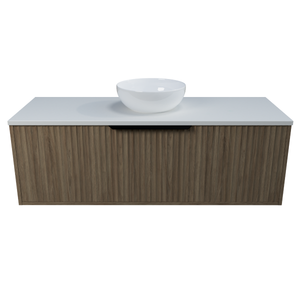 Timberline Elwood Dockland Wall Hung Vanity with SilkSurface Top & Basin 1200mm - ELWV1200CSSAW
