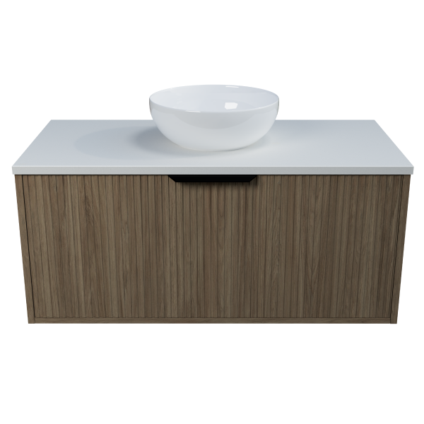 Timberline Elwood Dockland Wall Hung Vanity with SilkSurface Top & Basin 900mm