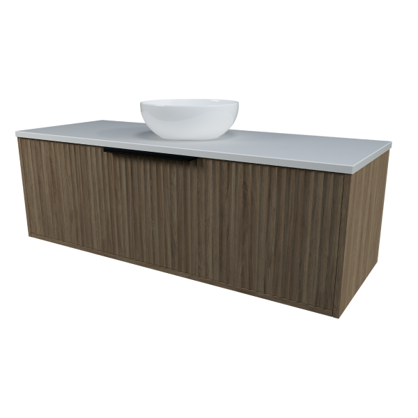 Timberline Elwood Dockland Wall Hung Vanity with SilkSurface Top & Basin 1500mm