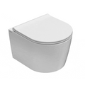 Globo Forty3 Compact SENZABRIDA® Wall Hung Pan & Soft Close Seat - Gloss White - F3COWHW
