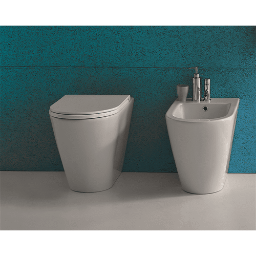 Globo Forty3 SENZABRIDA® Floor Standing Toilet Pan & Soft Close Seat - F3FMW