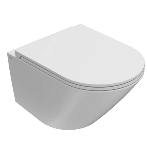 Globo Forty3 Senzabrida Wall-Hung Toilet Pan & Soft Close Seat Kit - F3WHW