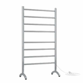 Thermorail 240V Freestanding 600 Straight/Round Heated Towel Rail - FS66E Polished Stainless Steel