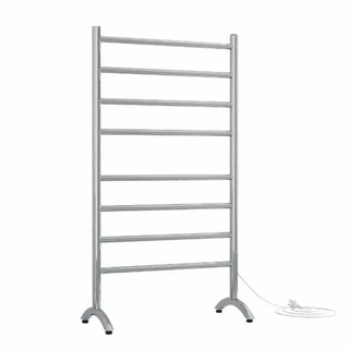 Thermorail 240V Freestanding 600 Straight/Round Heated Towel Rail - FS66E Polished Stainless Steel