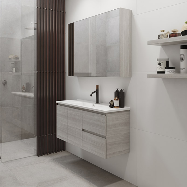 Timberline Florida Ensuite Wall Hung Vanity Urban Ceramic Top 600mm