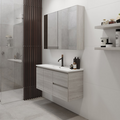 Timberline Florida Ensuite Wall Hung Vanity Urban Ceramic Top 1000mm - FLOEV1000CURBW