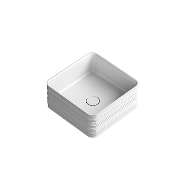 Parisi Trace 380x380 Bench Basin - Matte White
