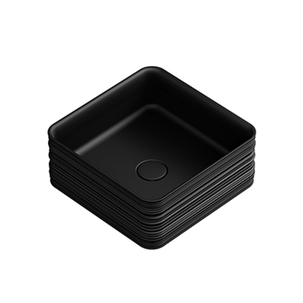 Parisi Trace 380x380 Bench Basin - Matte Black