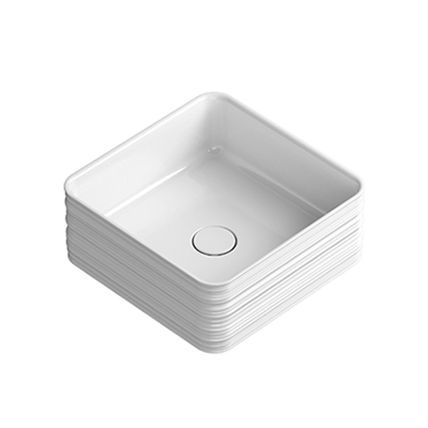 Parisi Trace 380x380 Bench Basin - Gloss White