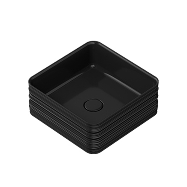 Parisi Trace 380x380 Bench Basin - Gloss Black - VA02.02
