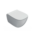 Globo Genesis Compact SENZABRIDA® Wall Hung Pan & Soft Close Seat - Gloss White - GENCOWHW