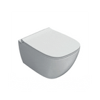 Globo Genesis Compact SENZABRIDA® Wall Hung Pan & Soft Close Seat - Gloss White - GENCOWHW
