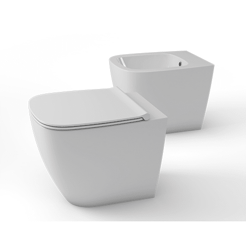 Globo Genesis SENZABRIDA® Floor Standing Toilet Pan & Soft Close Seat