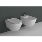 Globo Genesis SENZABRIDA® Wall Hung Pan & Soft Close Seat - Gloss White - GENWHW