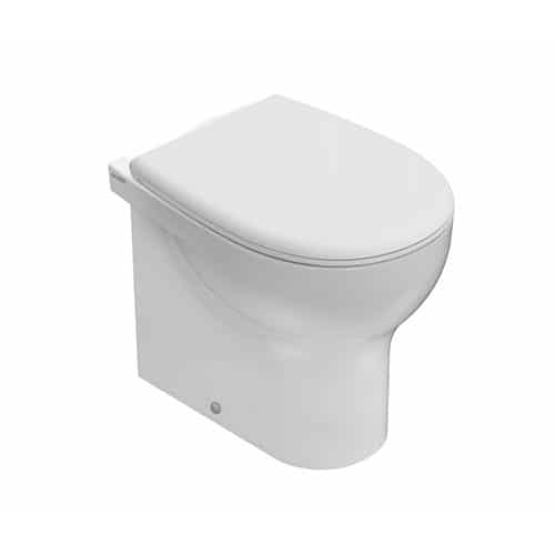 Globo Grace SENZABRIDA® Floor Standing Toilet Pan & Soft Close Seat - Gloss White - GRFMPW
