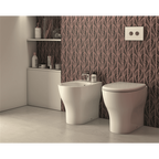 Globo Grace SENZABRIDA® Floor Standing Toilet Pan & Soft Close Seat - Gloss White - GRFMPW