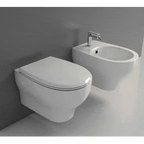 Globo Grace SENZABRIDA® Wall Hung Pan & Soft Close Seat - Gloss White - GRWHW