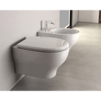 Globo Grace SENZABRIDA® Wall Hung Pan & Soft Close Seat - Gloss White - GRWHW