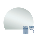 Thermogroup Ablaze 1500 D-Shaped Polished Edge Mirror with Demister - HD1511HND
