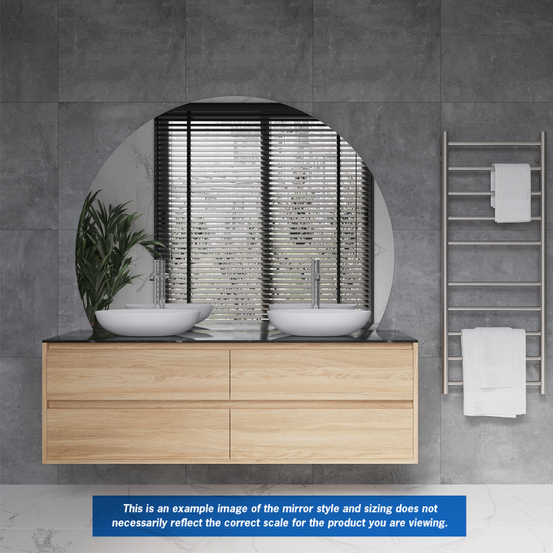 Thermogroup Ablaze 1500 D-Shaped Polished Edge Mirror - HD1511HN