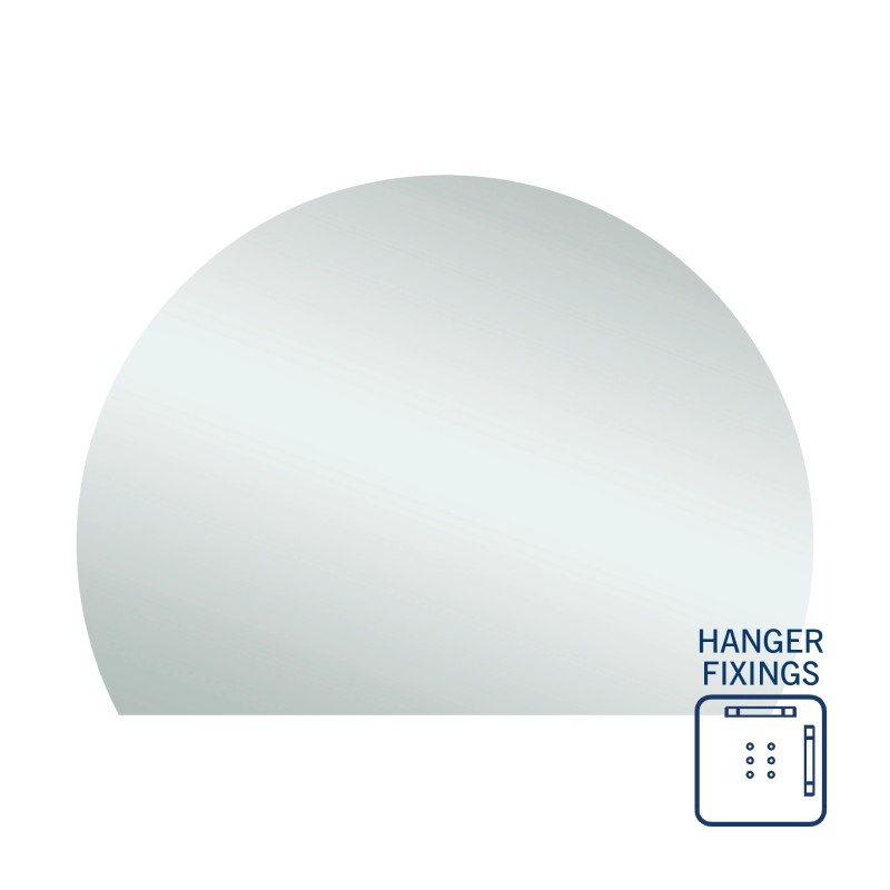 Thermogroup Ablaze 1200 D-Shaped Polished Edge Mirror - HD1290HN