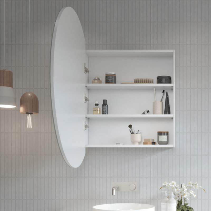 Timberline Havana Shaving Cabinet 750mm - White Interior - HAVSC750SG