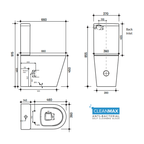 Studio Bagno Manhattan Hi Line Back To Wall Toilet Suite - Back Inlet - MHL001