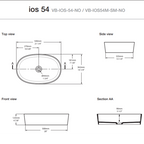 Victoria + Albert Ios 54 Above Counter Basin - Matte White - VB-IOS54M-SM-NO