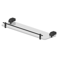 Gareth Ashton Park Avenue Glass Shelf with Rail – Black