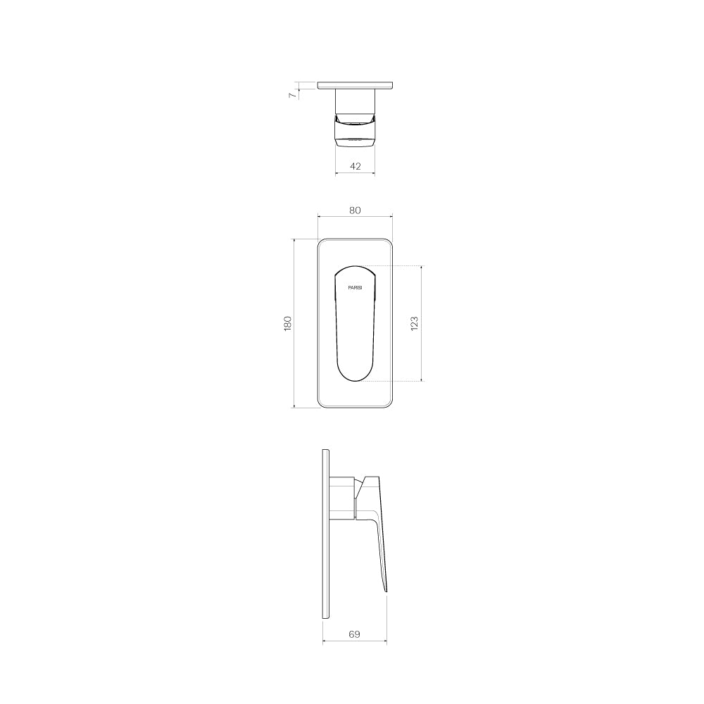 Parisi Loom Wall Mixer - Chrome - LO.05L