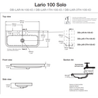 Victoria + Albert Lario 100 Solo Inset Basin - 1 Tap Hole - Gloss White - DB-LAR-1TH-100-IO