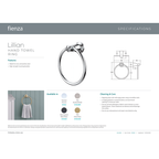 Fienza Lillian Towel Ring Matte Black - 81002B