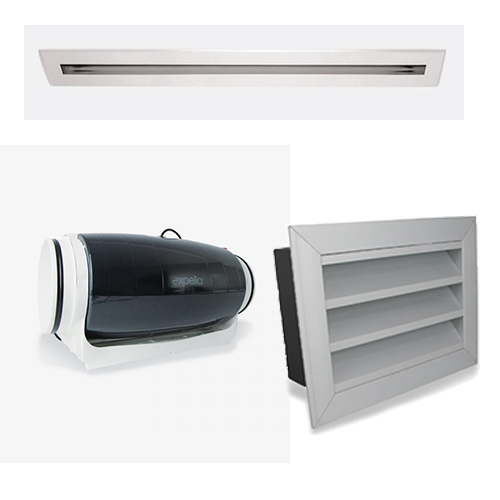 Expella 780mm Linear Slot Diffuser Silent Exhaust Kit - 1LSG780B + 1406220