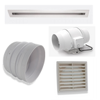 Expella 780mm Linear Slot Diffuser Standard Exhaust Kit - 1LSG780B + 1406530