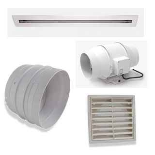 Expella 780mm Linear Slot Diffuser Standard Exhaust Kit - 1LSG780B + 1406530