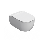 Globo Mode Senzabrida Wall-Hung Toilet Pan & Soft Close Seat Kit - Gloss White - MODEWHW