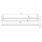 Oliveri Madrid Double Towel Rail 800mm - Brushed Nickel - MA830B07BN