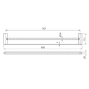 Oliveri Madrid Double Towel Rail 800mm - Brushed Nickel